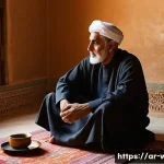 전쟁 후유증과 PTSD - **"Echoes of Solitude"** A serene, older man, with a kind yet contemplative expression, sits alo...