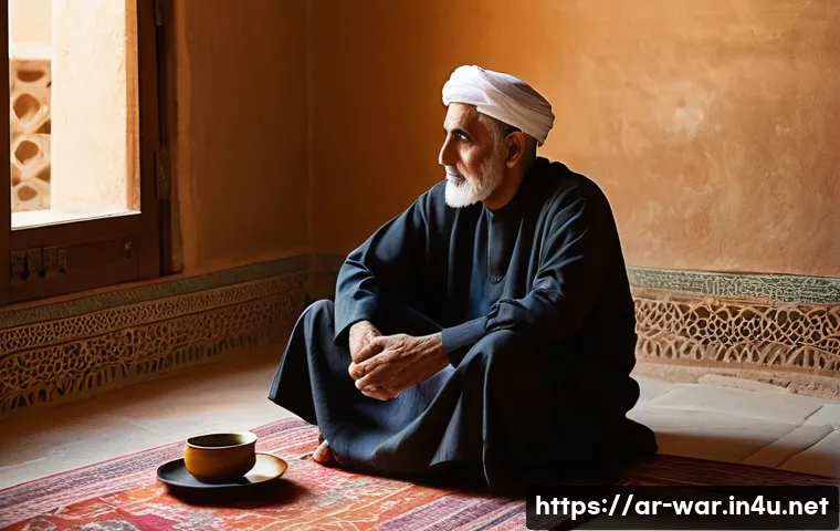 전쟁 후유증과 PTSD - **"Echoes of Solitude"** A serene, older man, with a kind yet contemplative expression, sits alo...